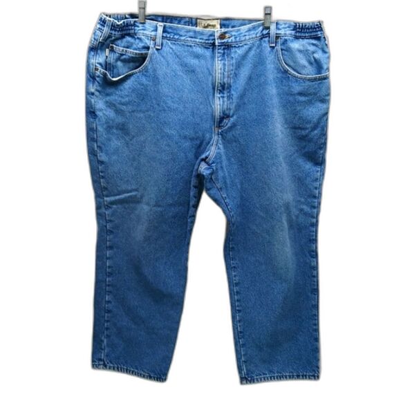 L.L. Bean Other - L.L.Bean Comfort Waist Flannel Lined 5 Pocket Blue Denim Jeans Men's 46x28. True